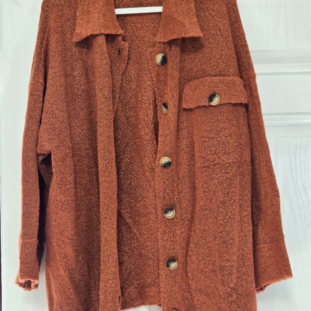 Cato Women's Orange Button-Up Jacket